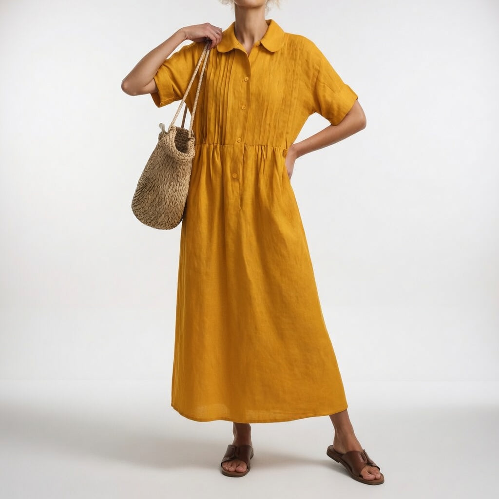 Lysandra — Robe chemise fluide estivale