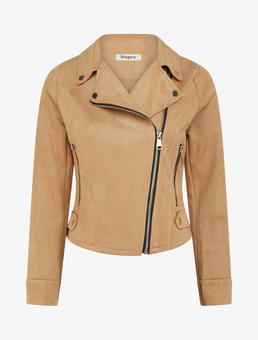 Veste en suédine - Camel - 1