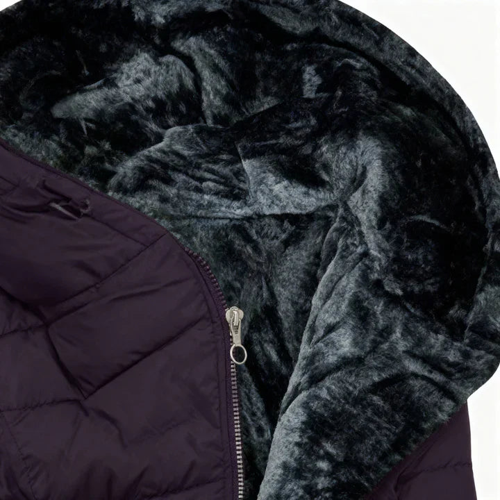 Manteau matelassé imperméable en cachemire à capuche