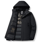Doudoune impermeable homme portee en exterieur