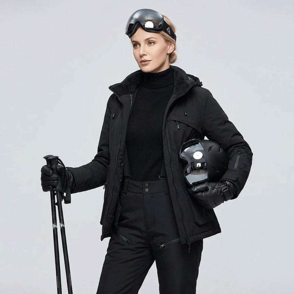 Ensemble de ski femme, coloris rose poudré
