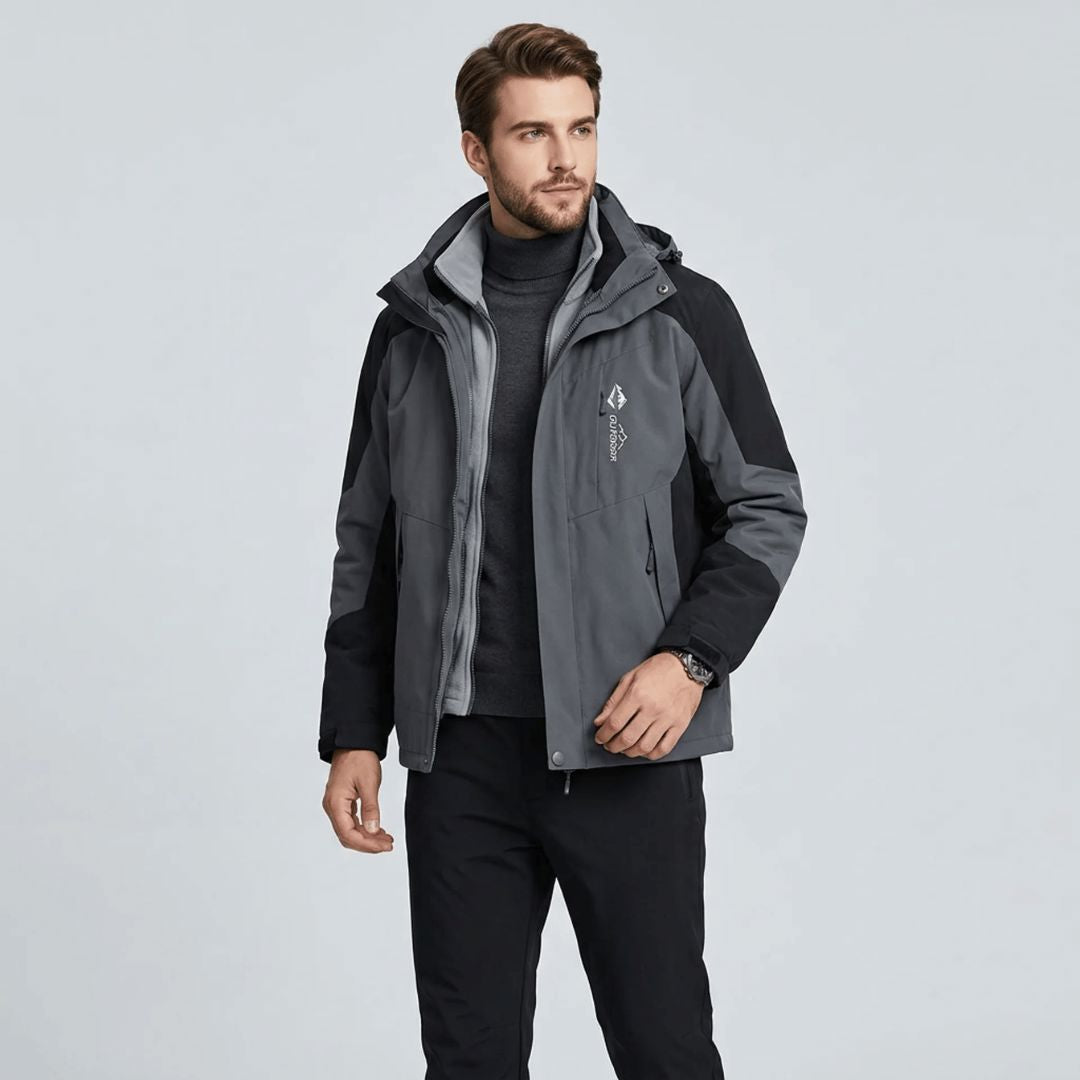Coloris disponibles de la veste 3 en 1 impermeable homme