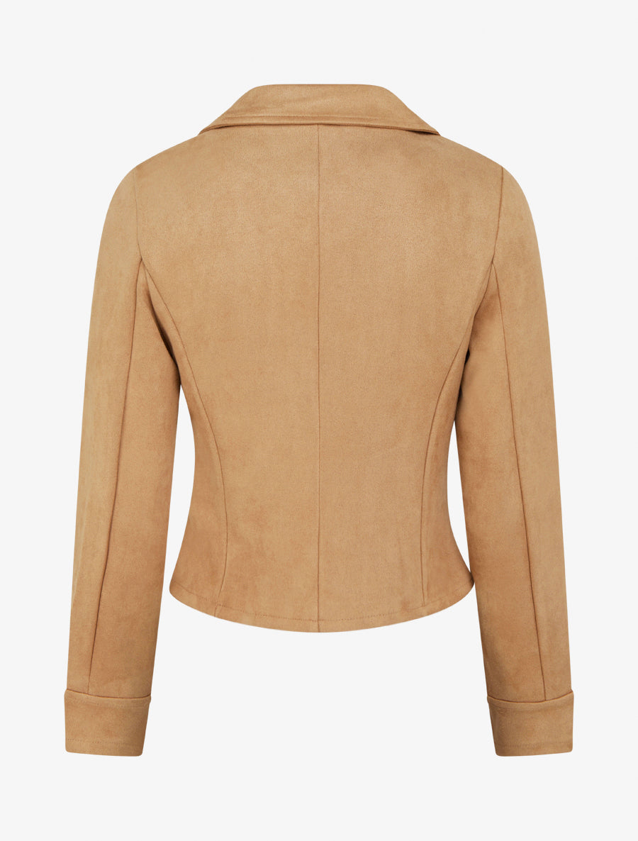 Veste en suédine - Camel - 2