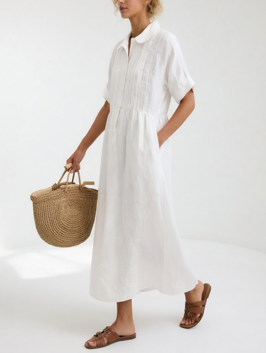 Lysandra — Robe chemise fluide estivale