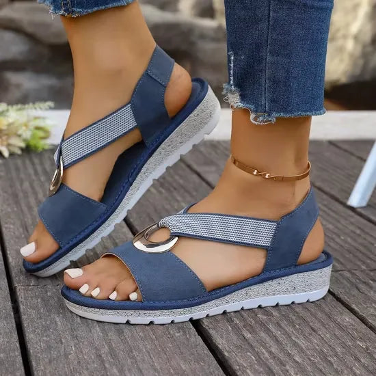 Luna | Sandales Anneau Doré · Confort Ergonomique, Style Naturel