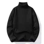 Pull col roulé homme coloris foncé